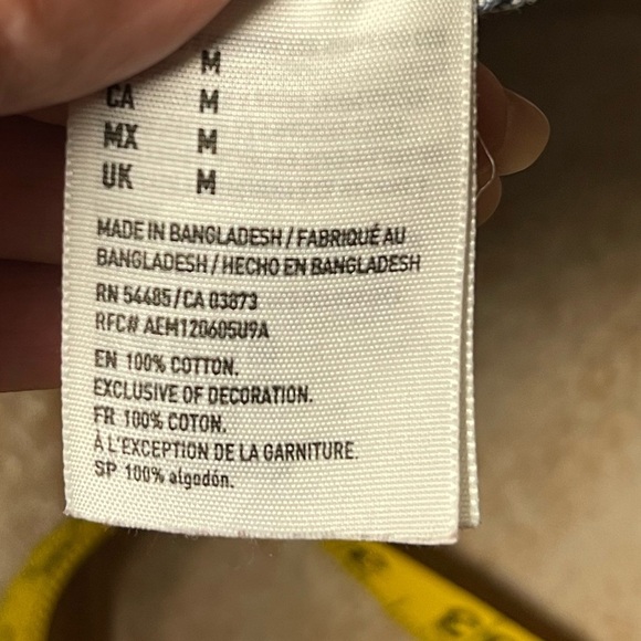 Men’s American Eagle Classic Fit Button Down Long Sleeve Blue Top Size Medium - Picture 8 of 8